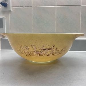 Vintage Pyrex mushroom forest